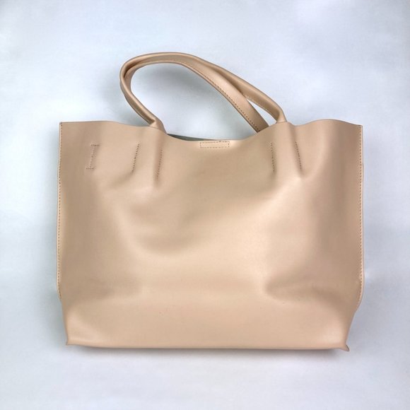 Handbags - New Nude Beige Faux Leather Tote